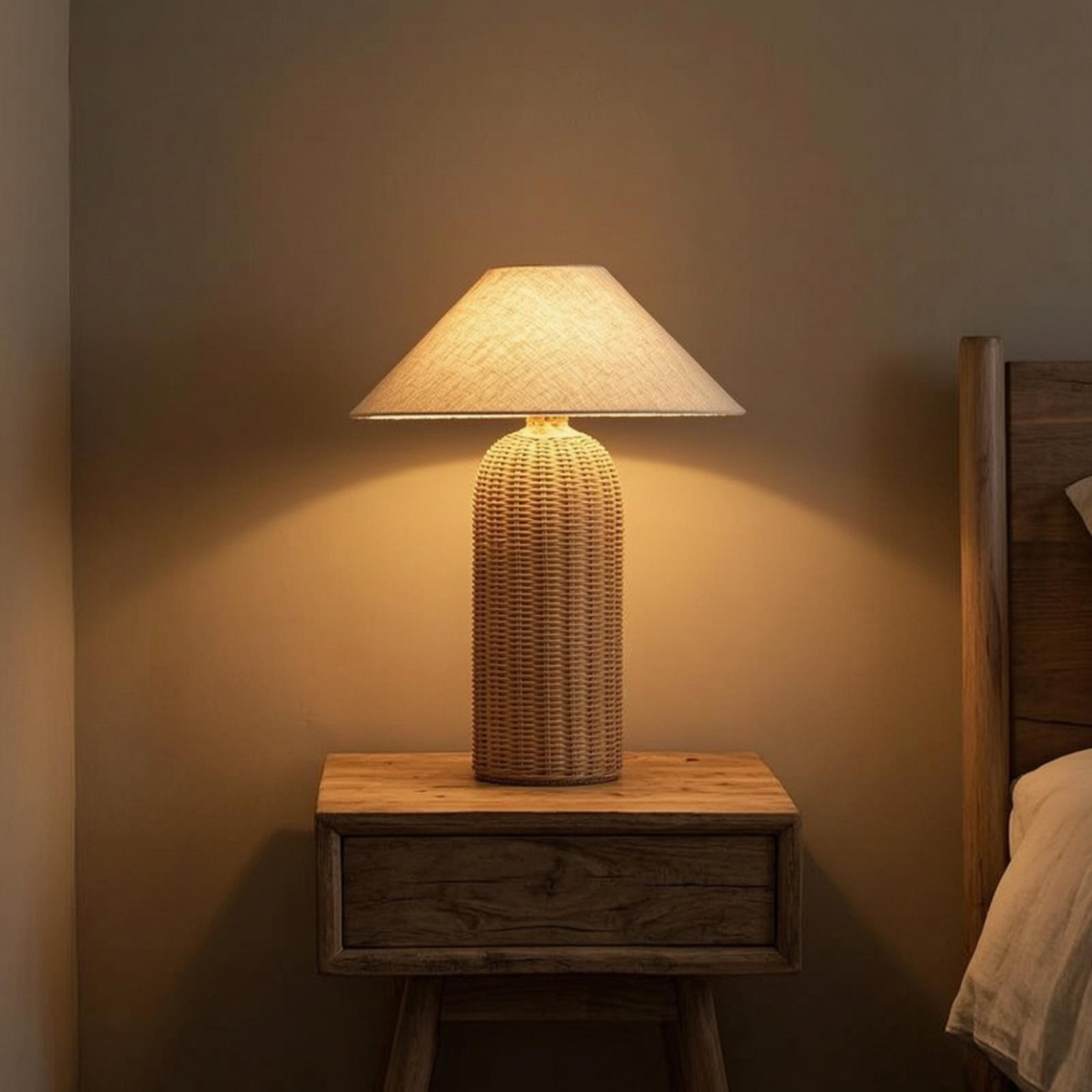 Lighting Decoration In Bedroom - Lampu Meja Samping Tempat Tidur dengan