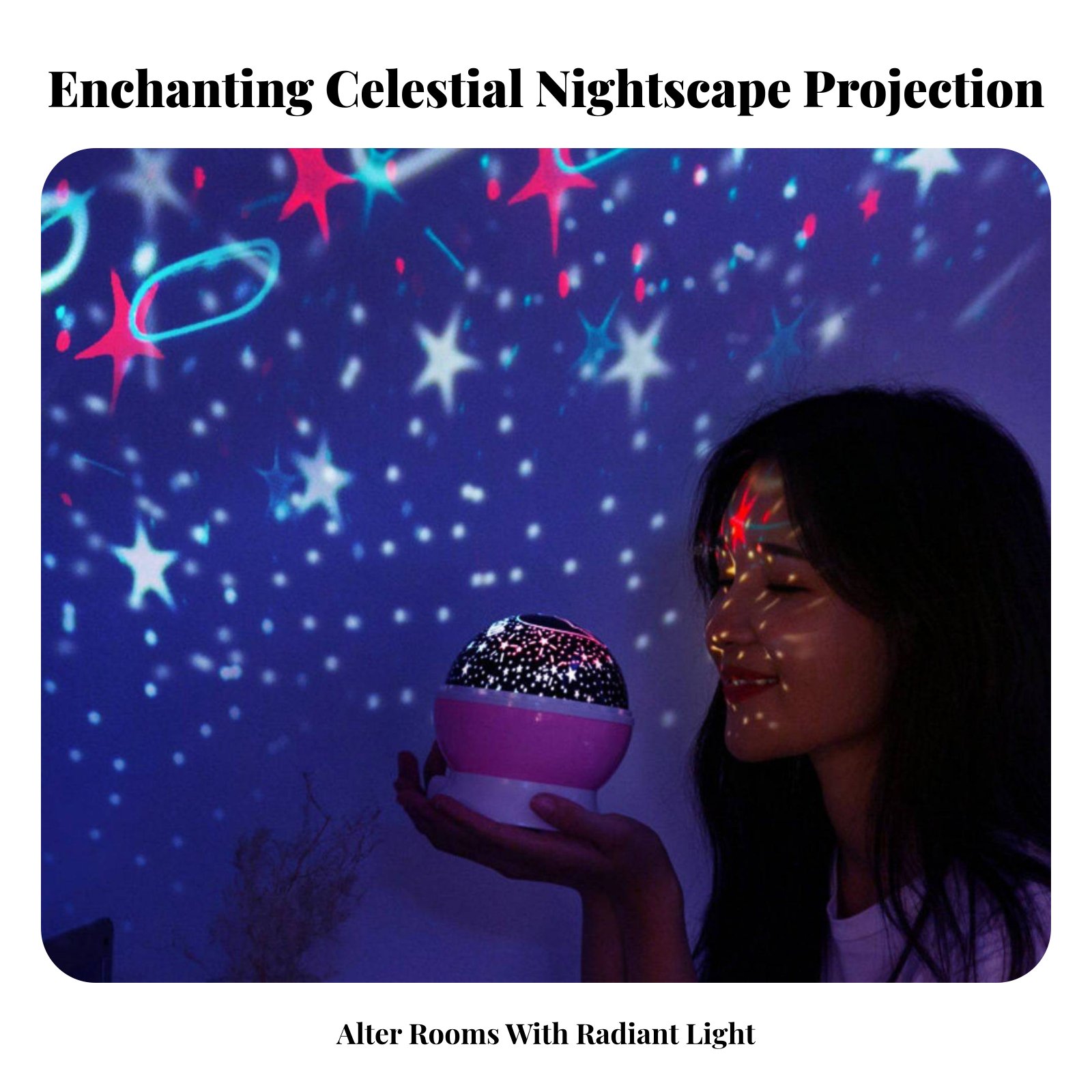 Lighting Decoration In Bedroom - Perangkat Proyeksi Galaksi Efek Pemandangan Malam