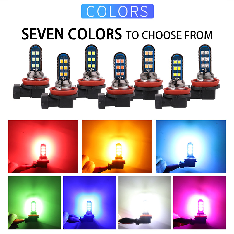 Colour Changing Bulb - 2 Buah 7 Warna Hijau Jingga