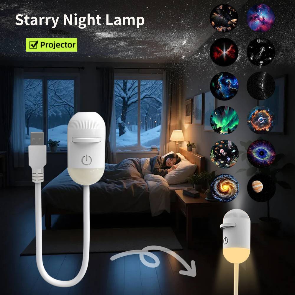 Lighting Decoration In Bedroom - Proyektor Bintang Mini Galaxy Lampu Malam
