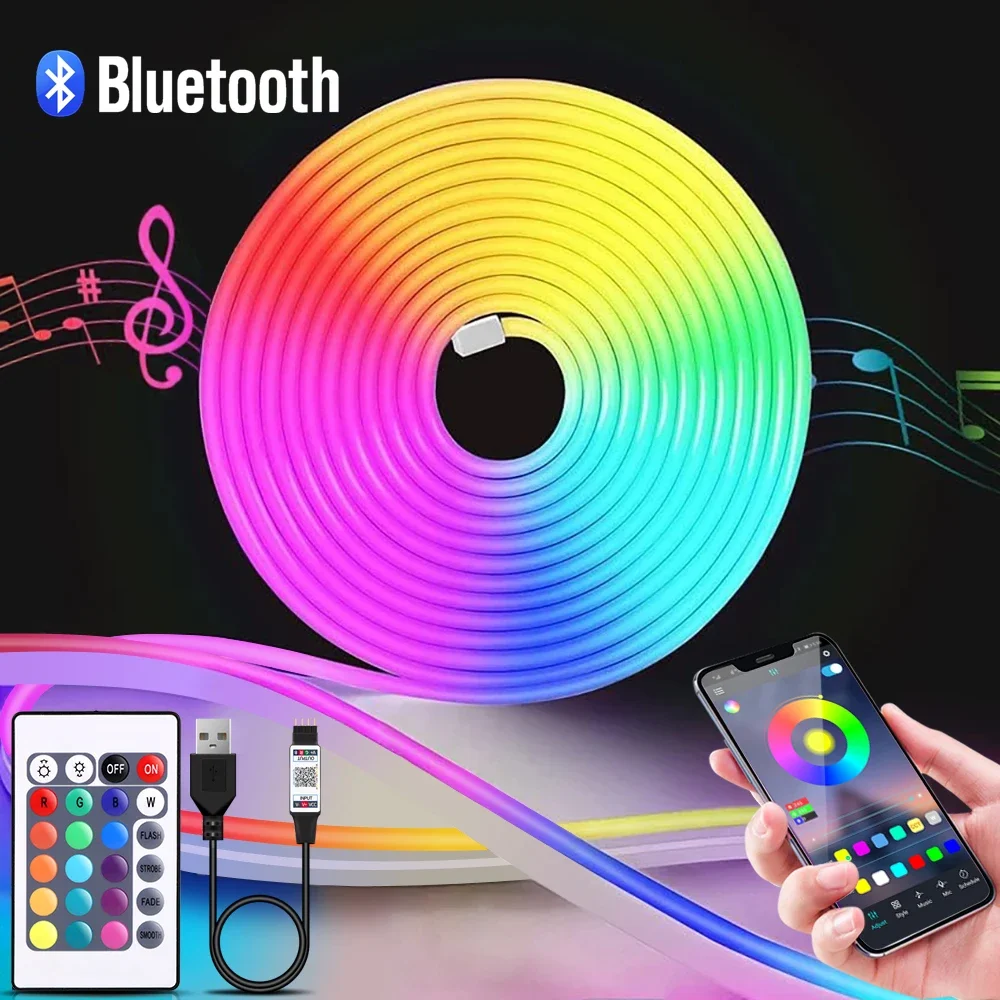 Lighting Decor For Home - Lampu Strip LED Neon RGB 1-5m