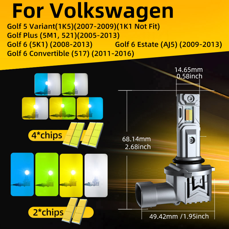 2xCar LED Lampu Kabut Depan La - Colour Changing Bulb ulasan dan harga