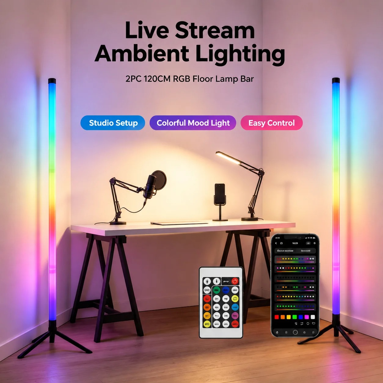 2 Paket Lampu Lantai Sudut LED - Lighting Decoration In Bedroom ulasan dan harga
