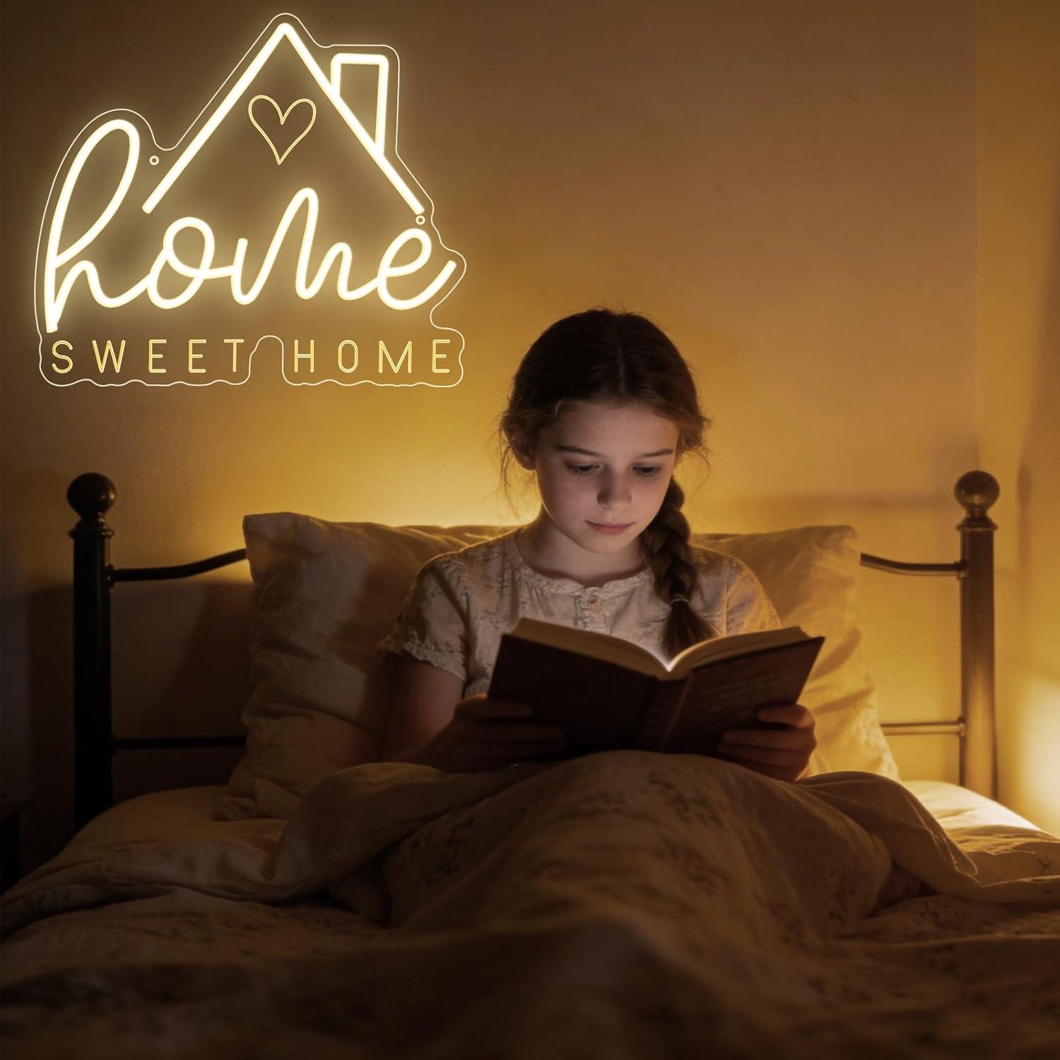 Lampu LED Neon Sweet Home USB  - Lighting Decor For Home ulasan dan harga
