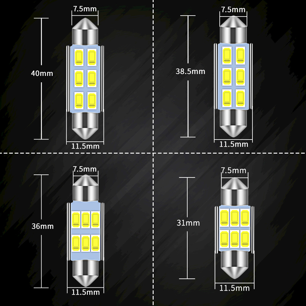 4 buah C5W Led Festoon-31mm mo - Colour Changing Bulb ulasan dan harga