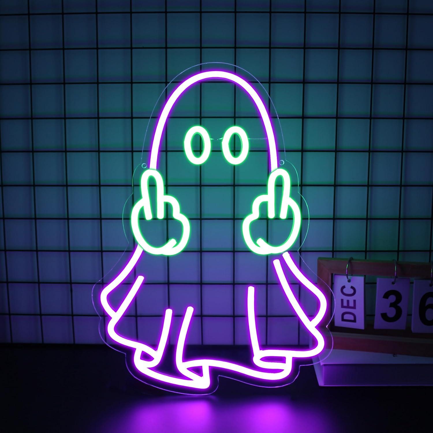 Lampu Neon LED USB Ghost Sign, - Lighting Decor For Home ulasan dan harga