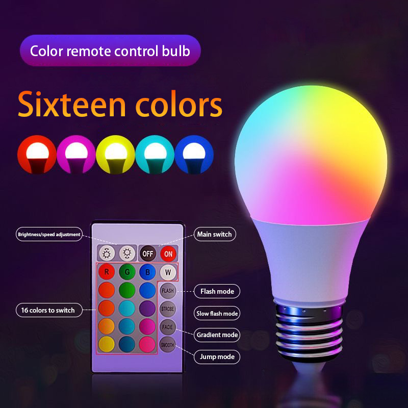 E27 220V 16 Warna Bohlam RGB L - Colour Changing Bulb ulasan dan harga