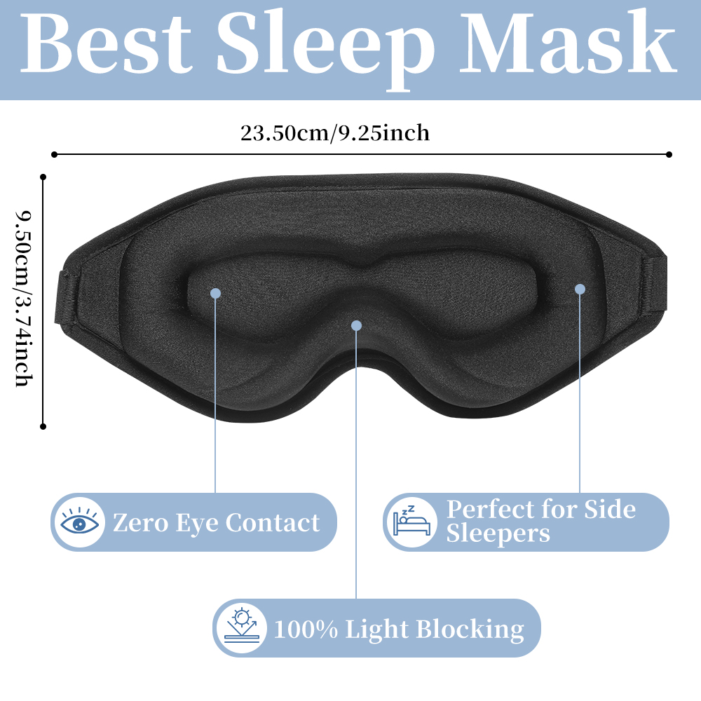 Masker Tidur Empuk 3D, Penutup - Lighting Jockey ulasan dan harga
