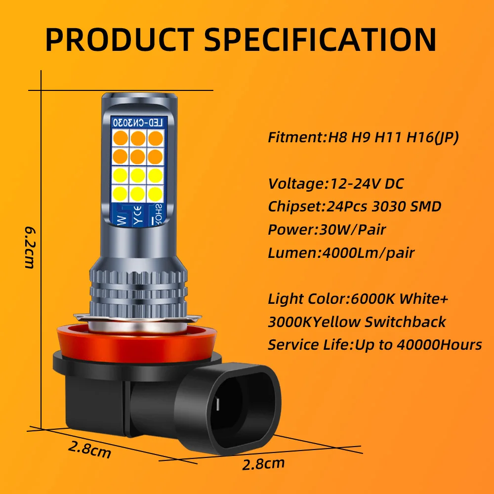 2 Buah Bohlam Lampu Kabut LED  - Colour Changing Bulb ulasan dan harga