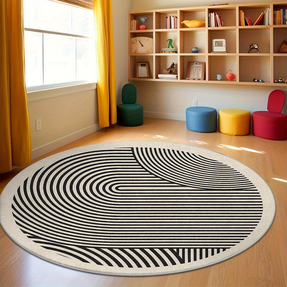 Karpet Bulat Modern Warna Krem - Home Decor Lighting Wholesale ulasan dan harga